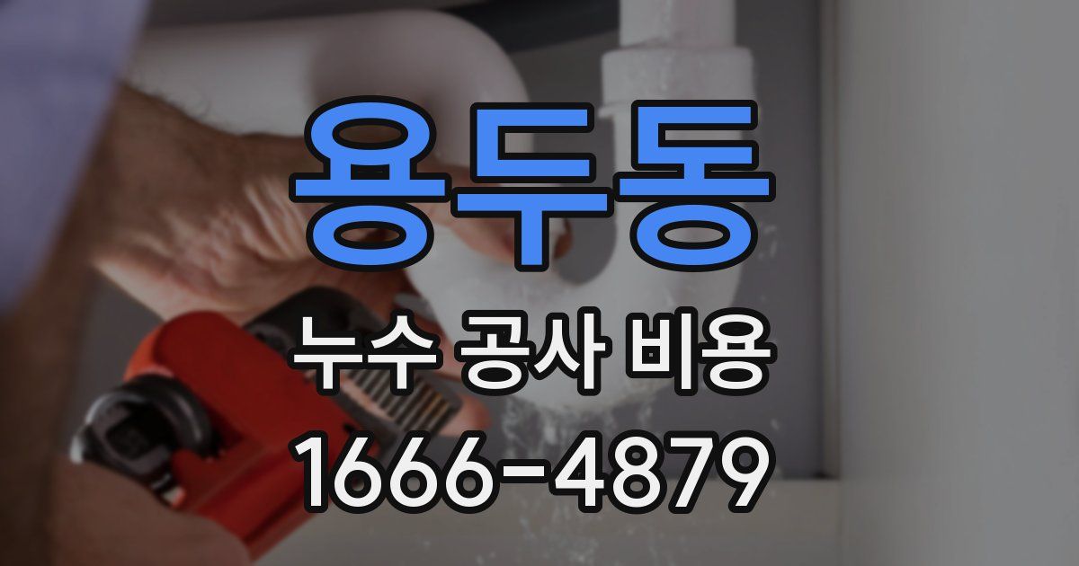 용두동 누수 공사 비용