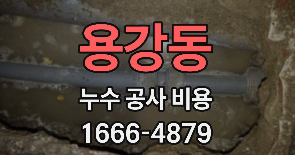용강동 누수 공사 비용