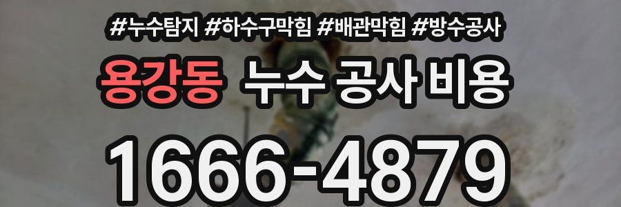 용강동 누수 공사 비용
