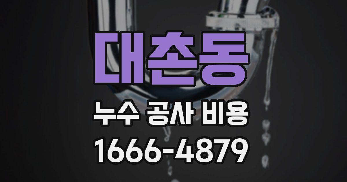 대촌동 누수 공사 비용