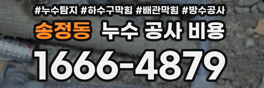 송정동 누수 공사 비용