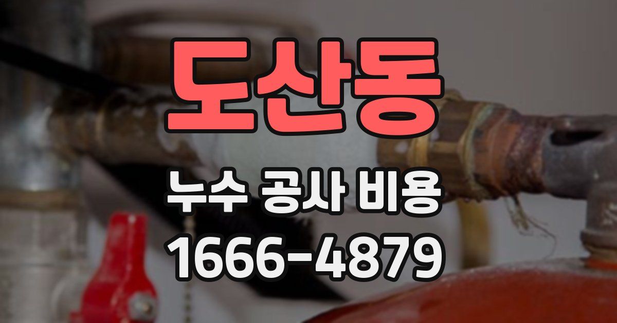 도산동 누수 공사 비용