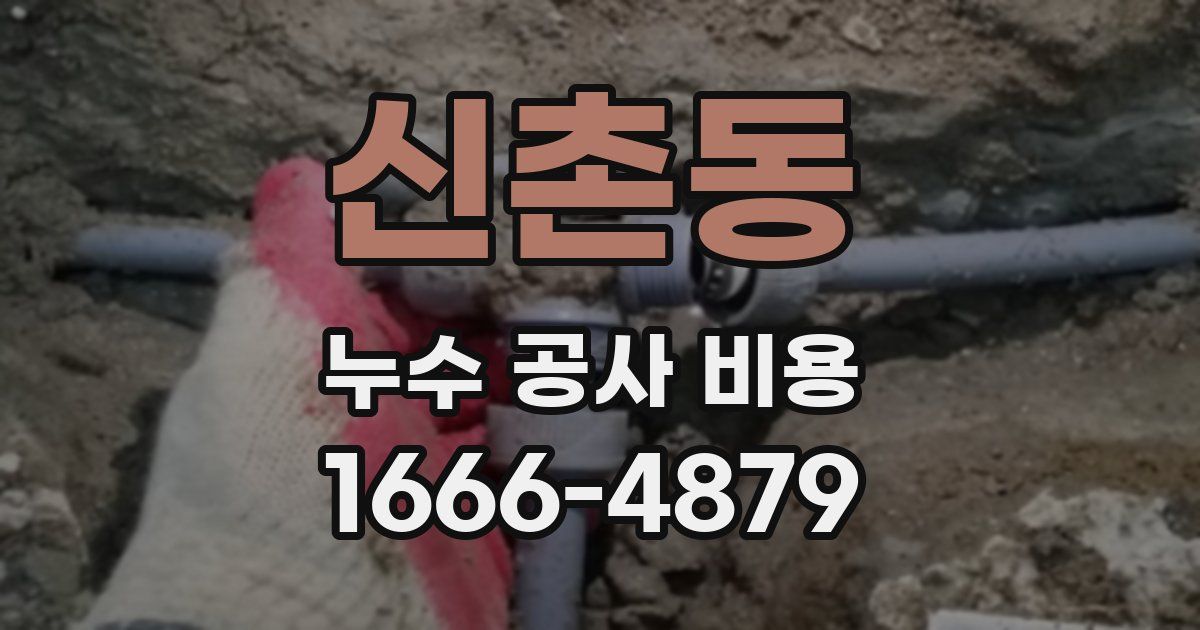 신촌동 누수 공사 비용