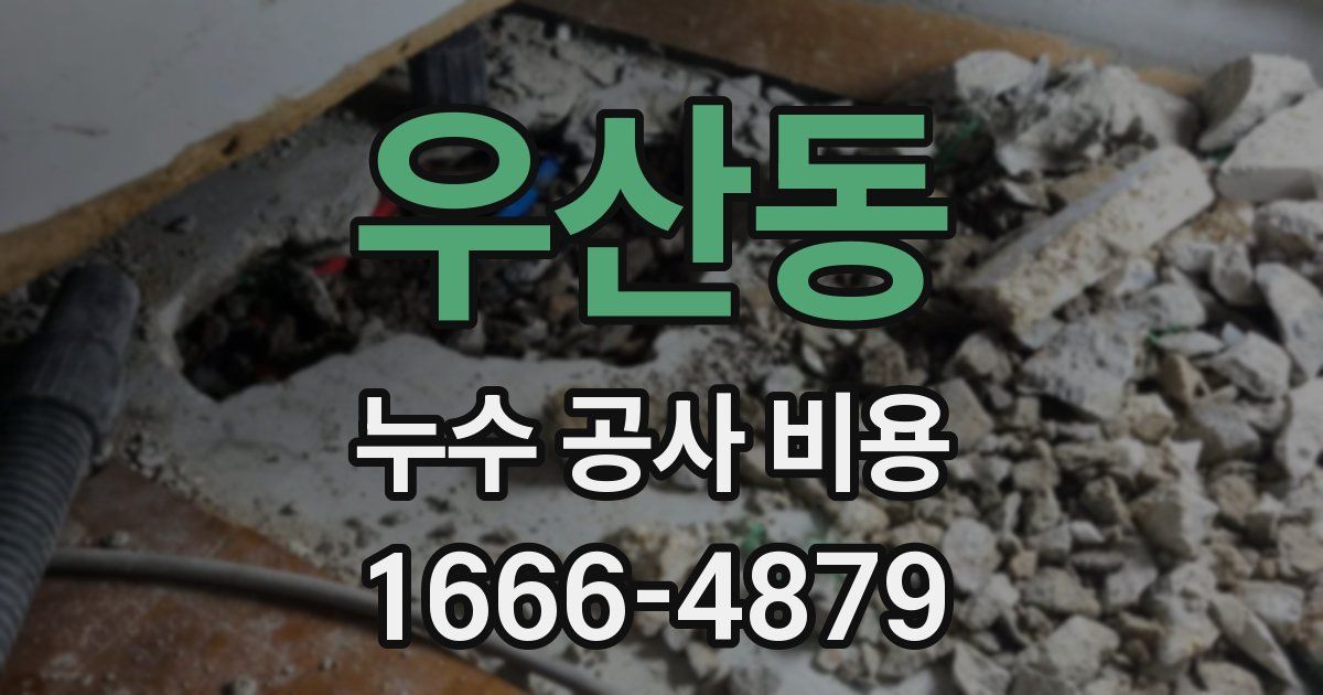 우산동 누수 공사 비용