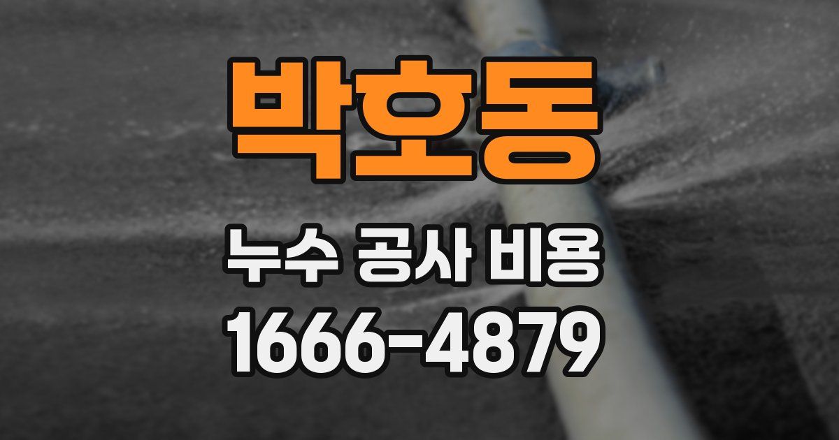 박호동 누수 공사 비용