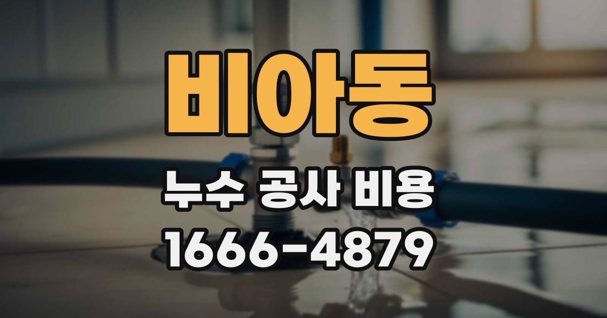 비아동 누수 공사 비용