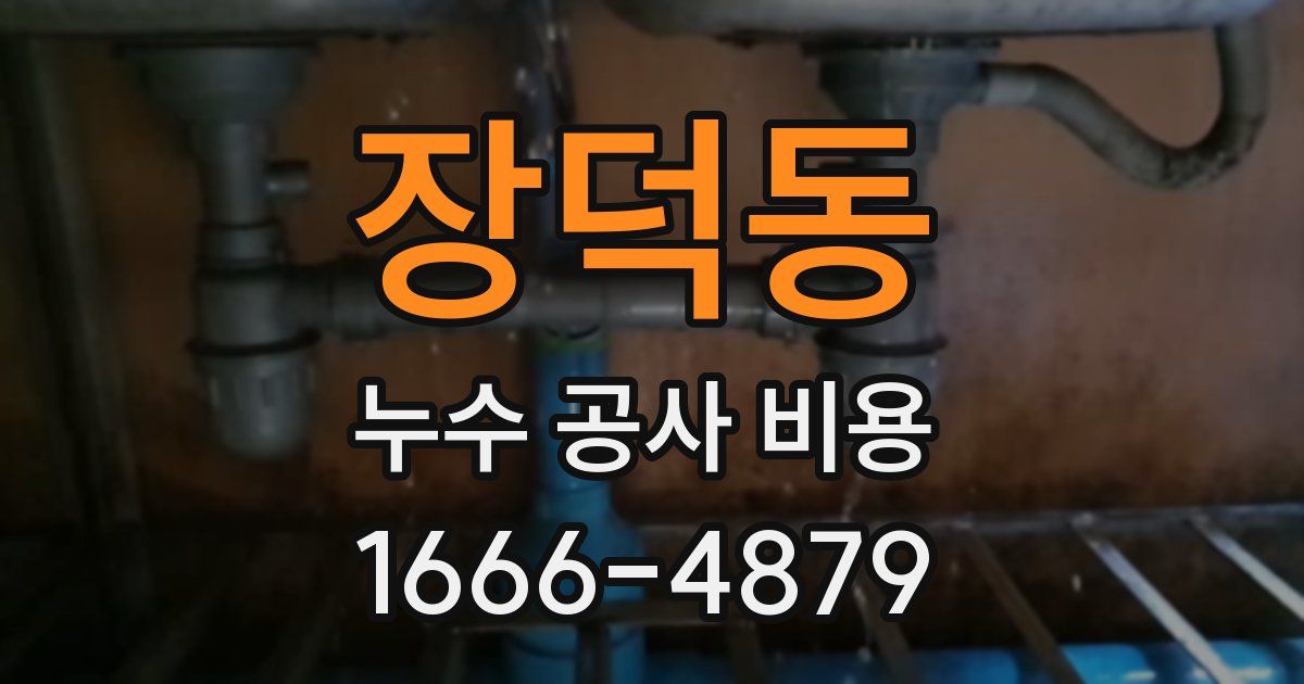 장덕동 누수 공사 비용