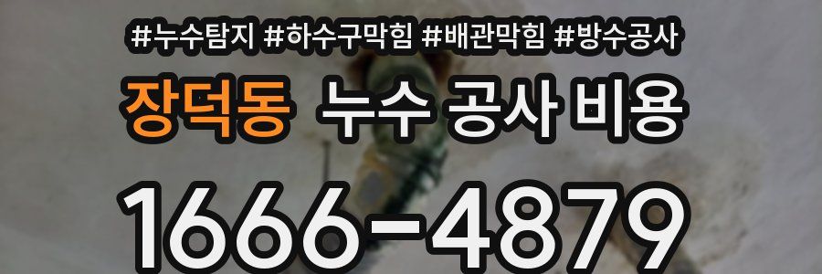 장덕동 누수 공사 비용