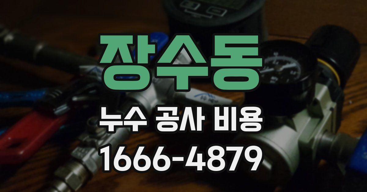 장수동 누수 공사 비용