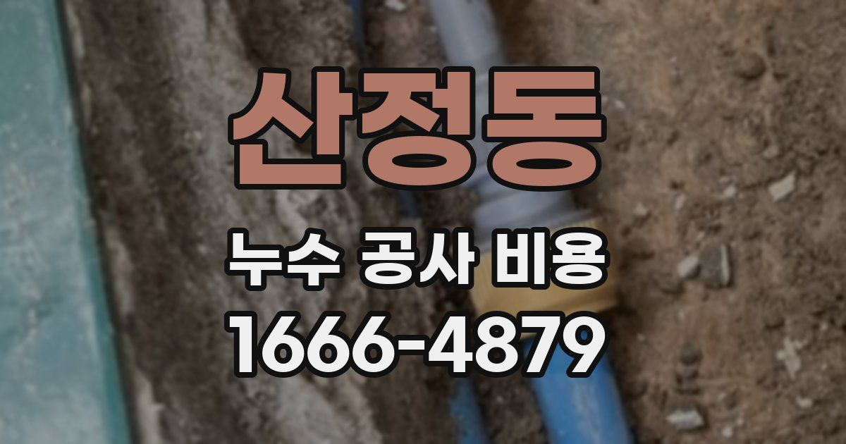 산정동 누수 공사 비용