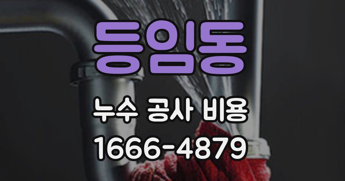 등임동 누수 공사 비용