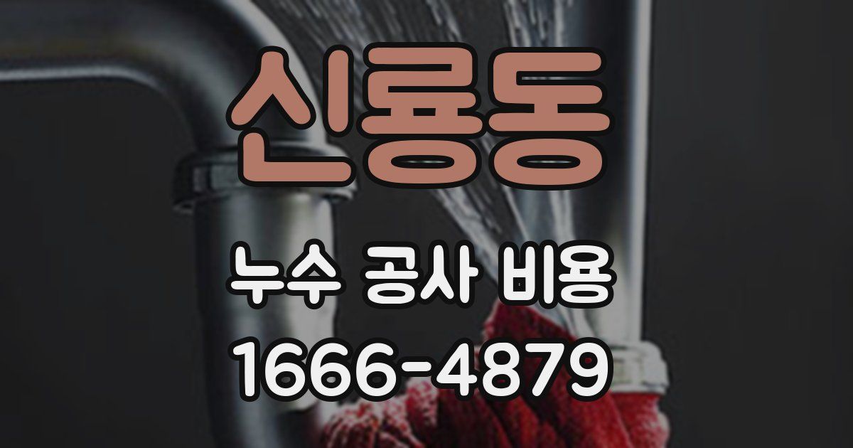 신룡동 누수 공사 비용