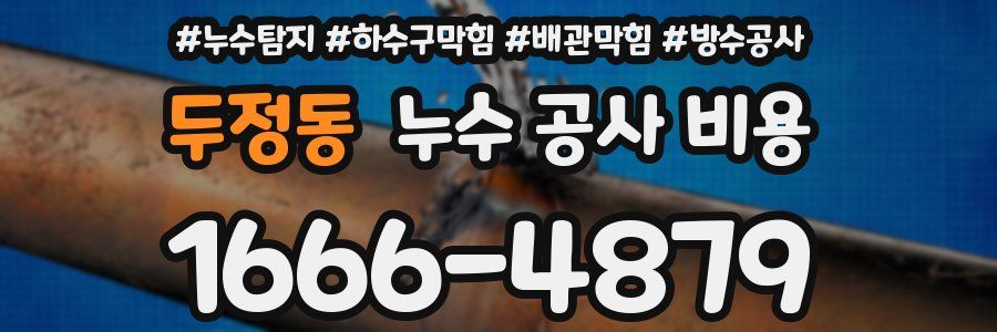 두정동 누수 공사 비용