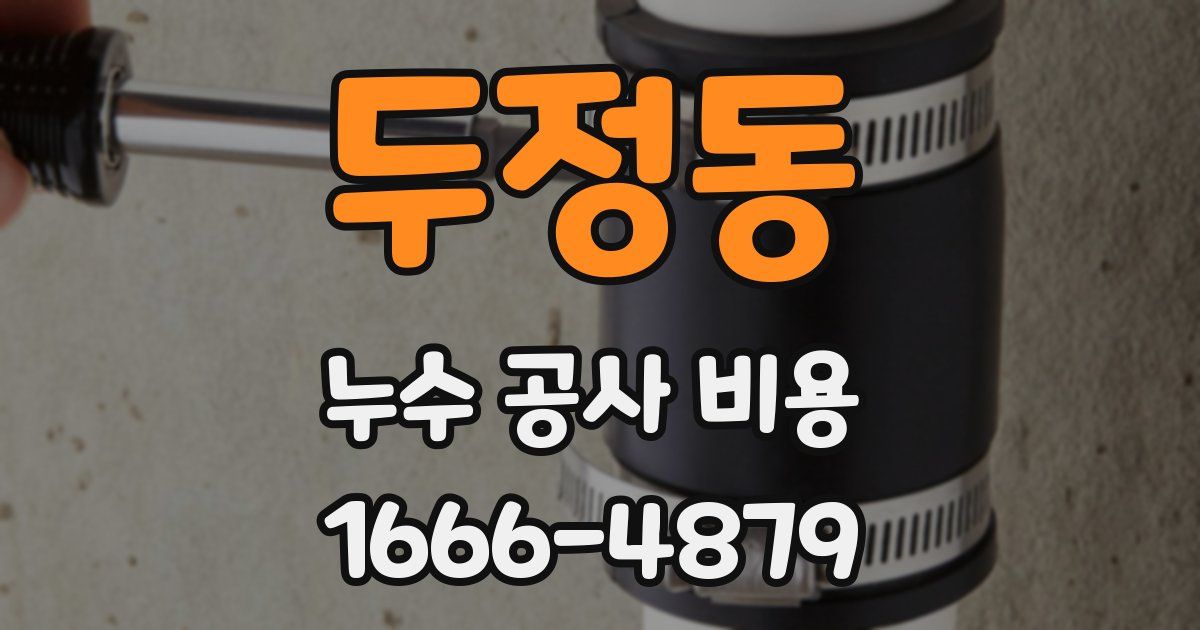 두정동 누수 공사 비용