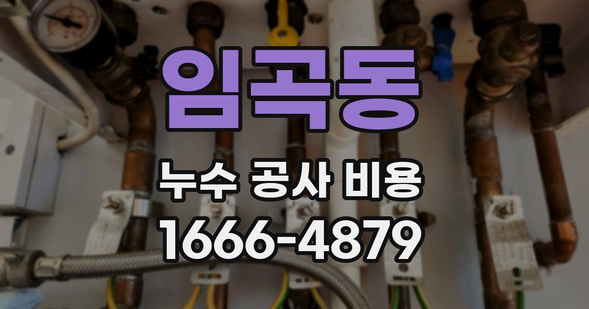 임곡동 누수 공사 비용