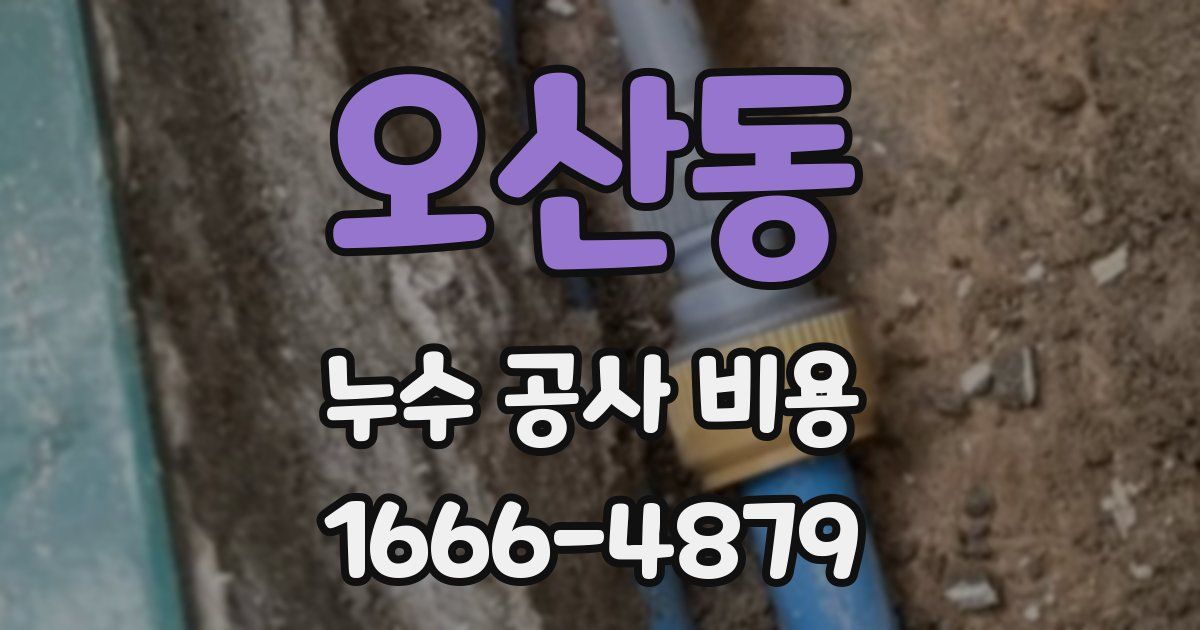 오산동 누수 공사 비용