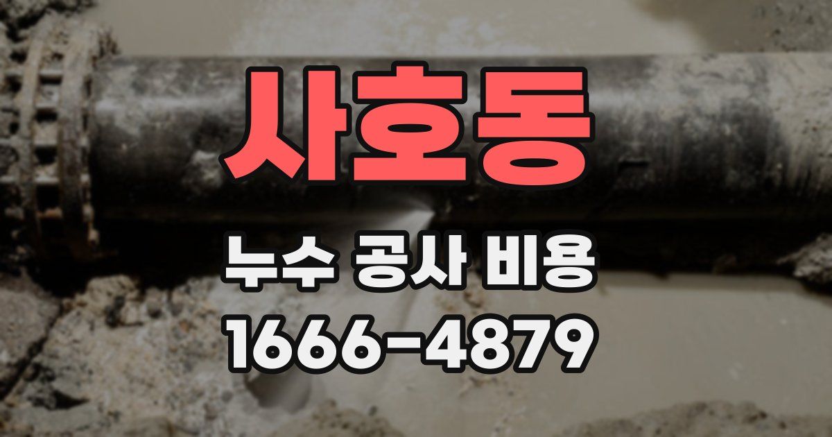 사호동 누수 공사 비용
