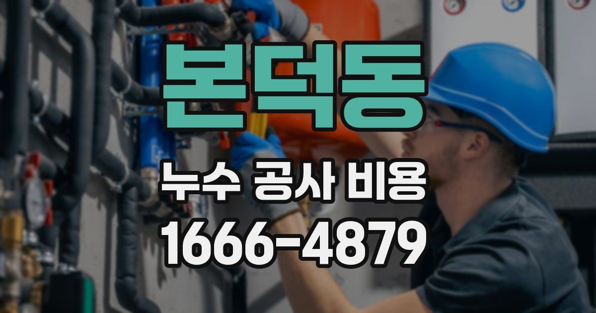 본덕동 누수 공사 비용