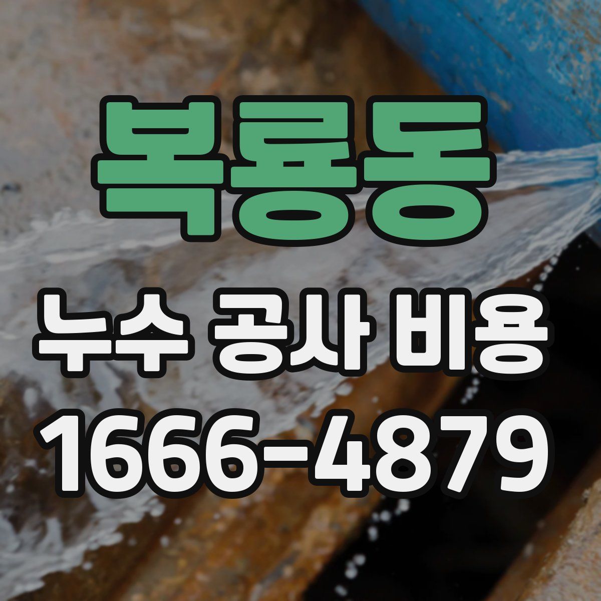복룡동 누수 공사 비용