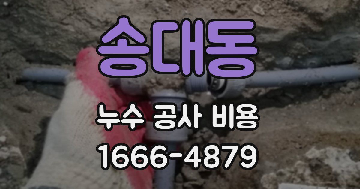 송대동 누수 공사 비용