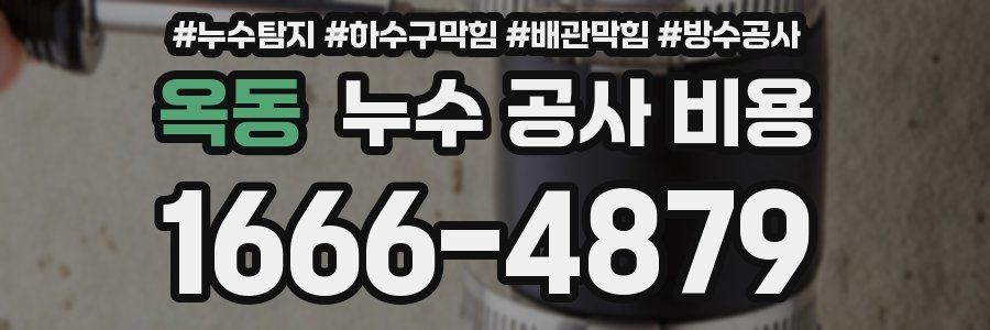 옥동 누수 공사 비용