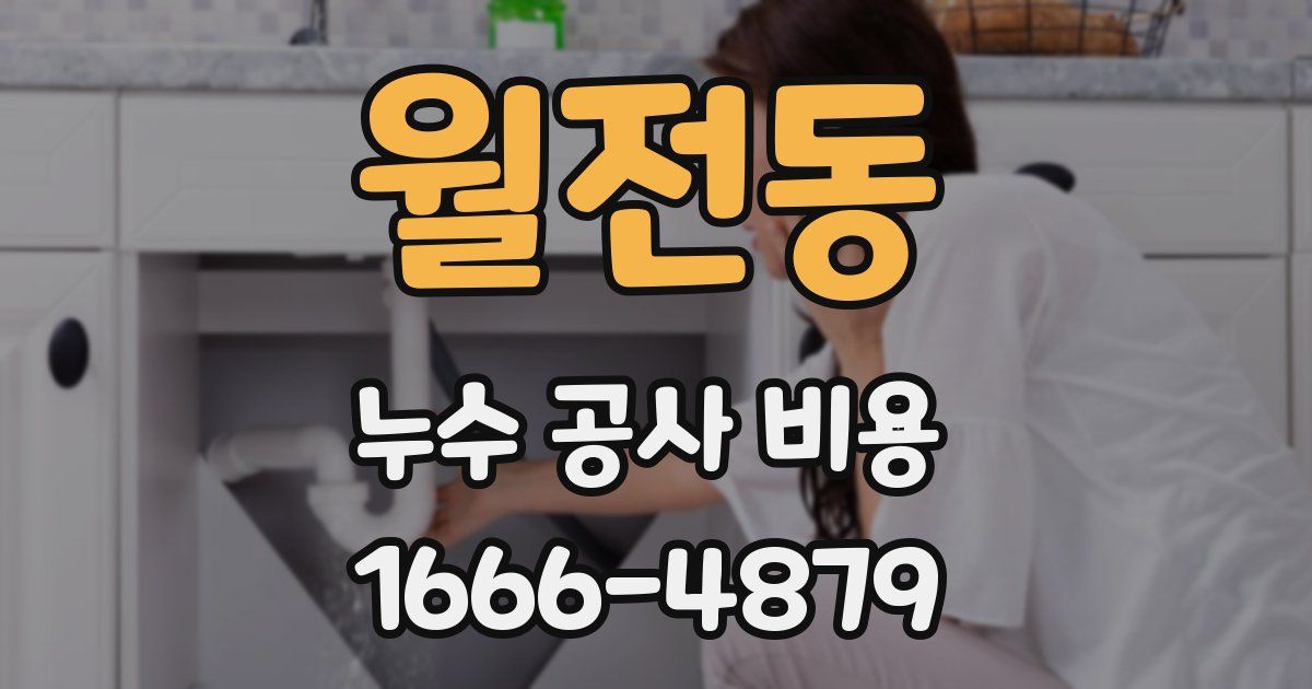 월전동 누수 공사 비용