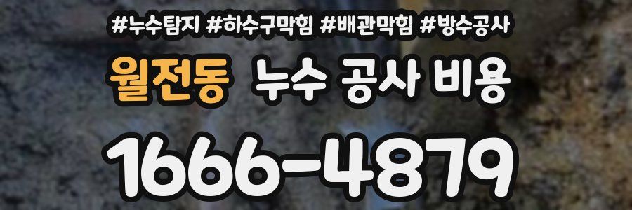 월전동 누수 공사 비용