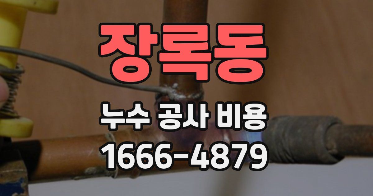 장록동 누수 공사 비용