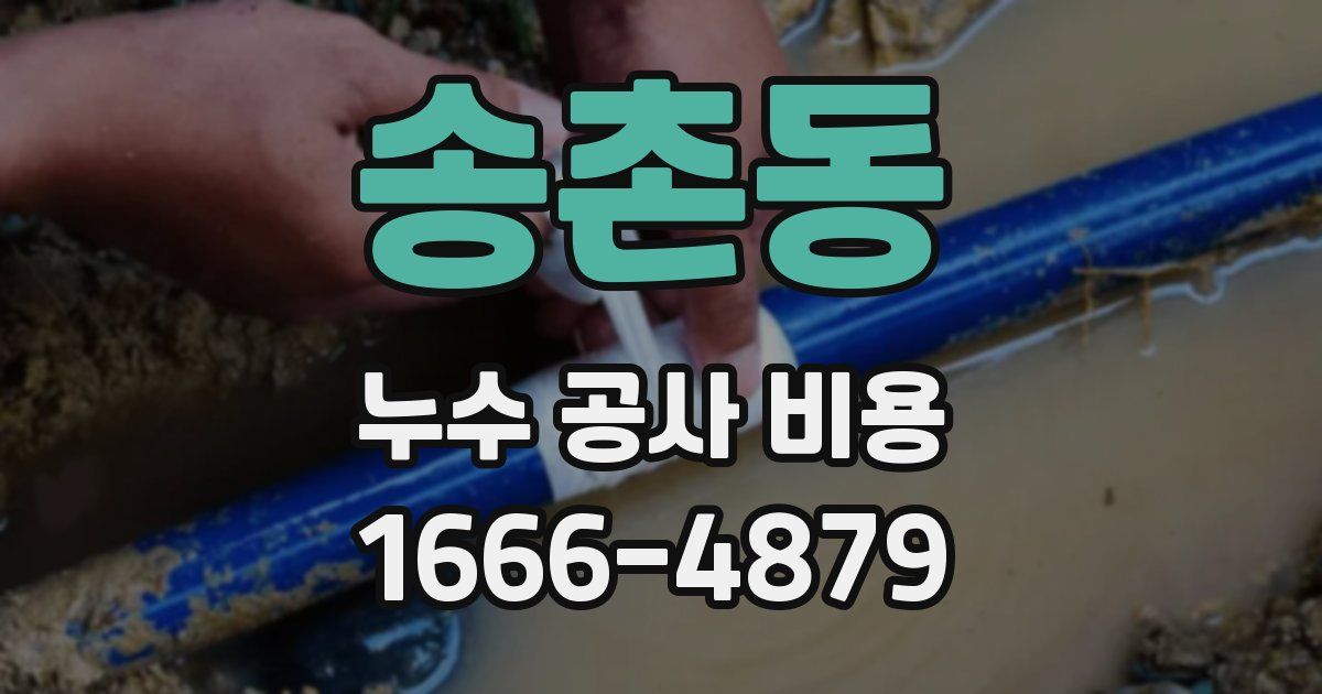송촌동 누수 공사 비용