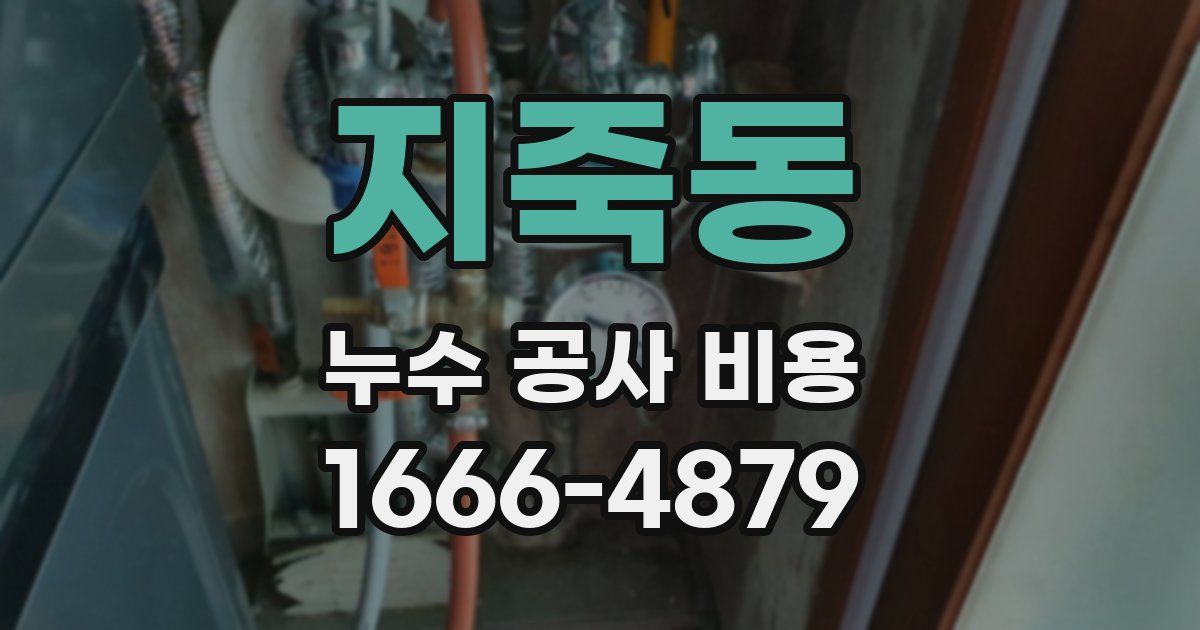 지죽동 누수 공사 비용