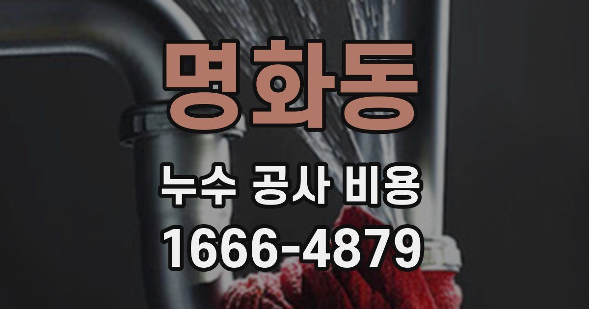 명화동 누수 공사 비용