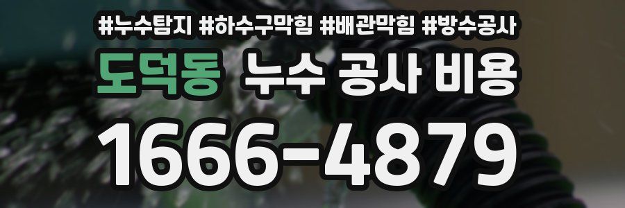 도덕동 누수 공사 비용