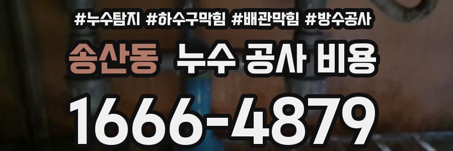 송산동 누수 공사 비용