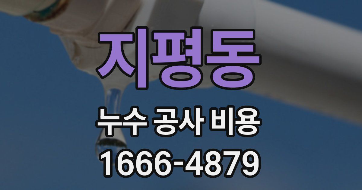 지평동 누수 공사 비용