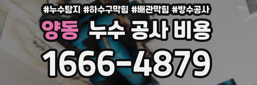 양동 누수 공사 비용