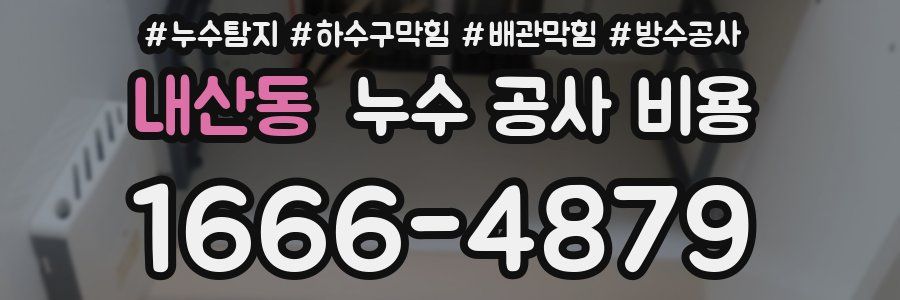 내산동 누수 공사 비용