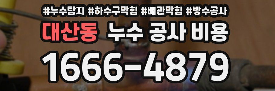 대산동 누수 공사 비용