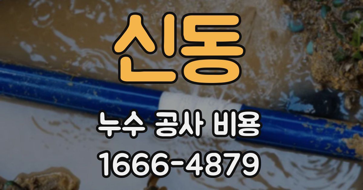 신동 누수 공사 비용