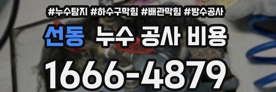 선동 누수 공사 비용