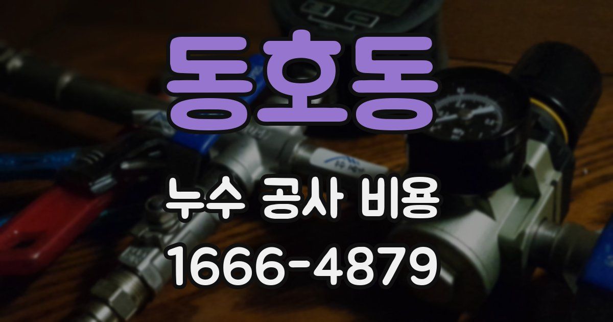 동호동 누수 공사 비용