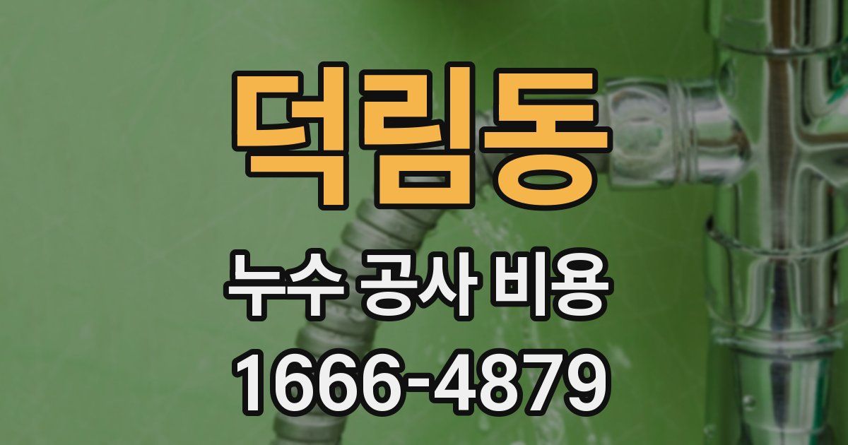 덕림동 누수 공사 비용