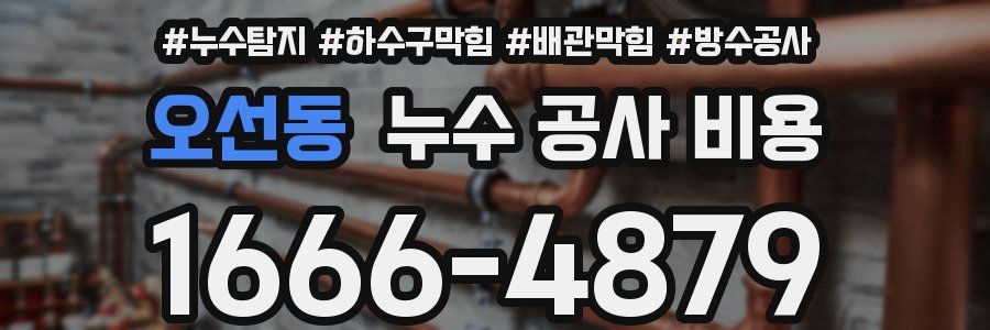 오선동 누수 공사 비용