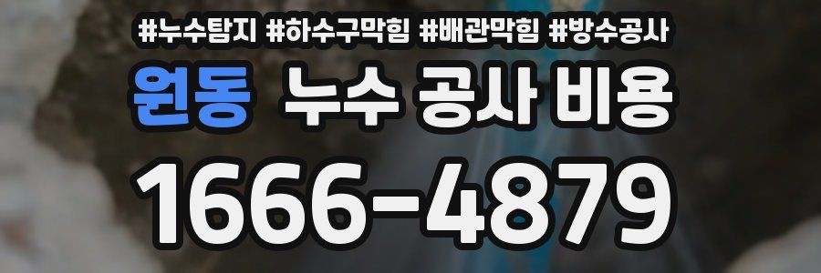 원동 누수 공사 비용
