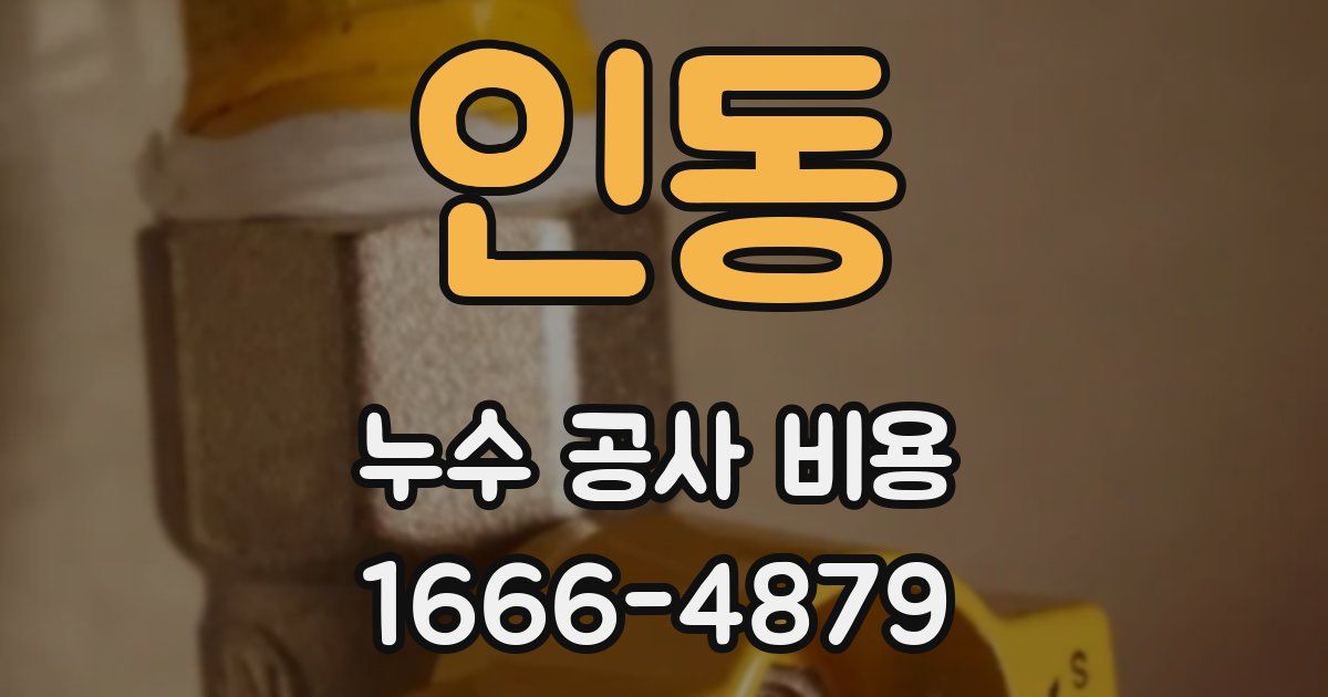 인동 누수 공사 비용