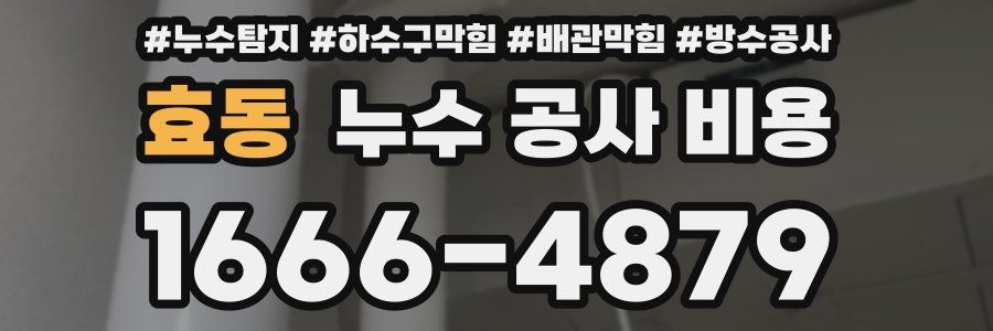 효동 누수 공사 비용