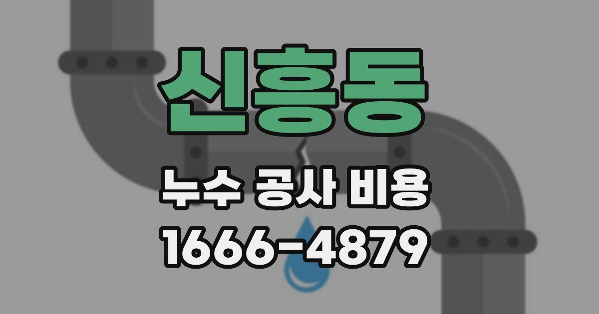 신흥동 누수 공사 비용
