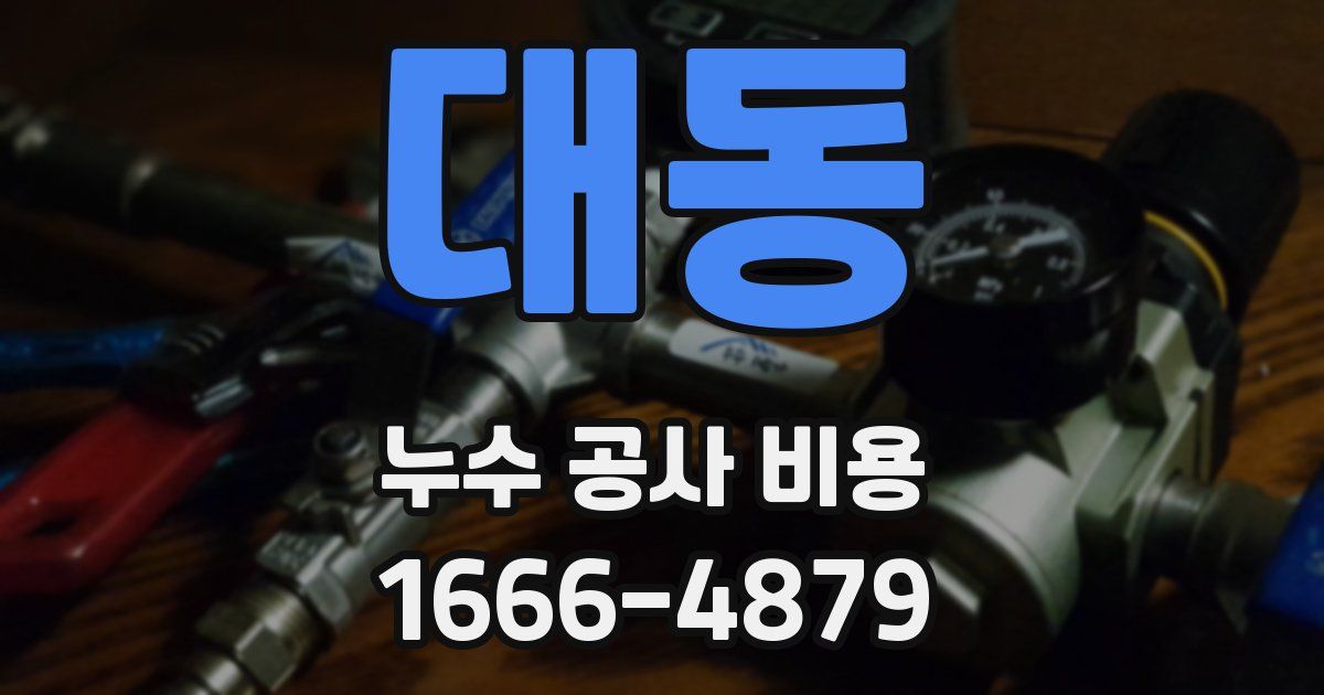 대동 누수 공사 비용