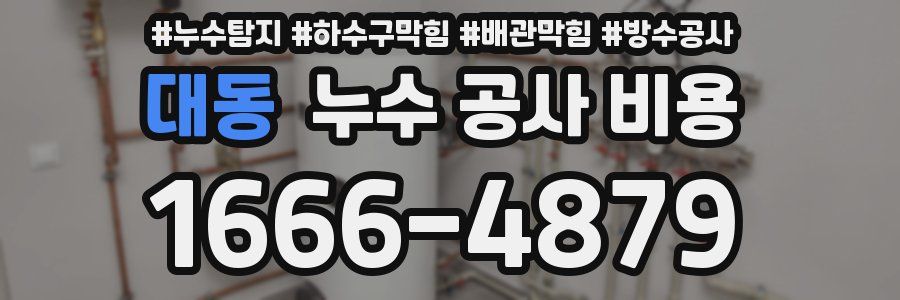 대동 누수 공사 비용