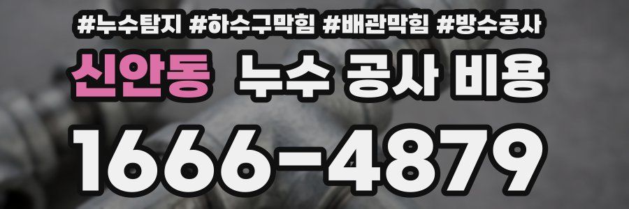 신안동 누수 공사 비용