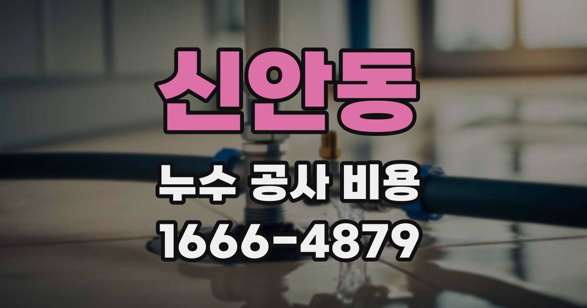 신안동 누수 공사 비용
